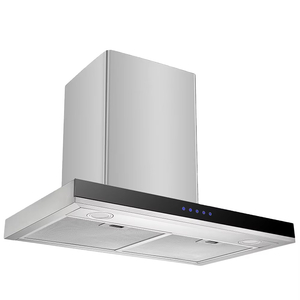 Wall Mounted Range Hood Chimney Extractor Smoke Exhaust Island Kitchen Range Cooker Hood Electric OEM Household 2 X 1.5 LED 220