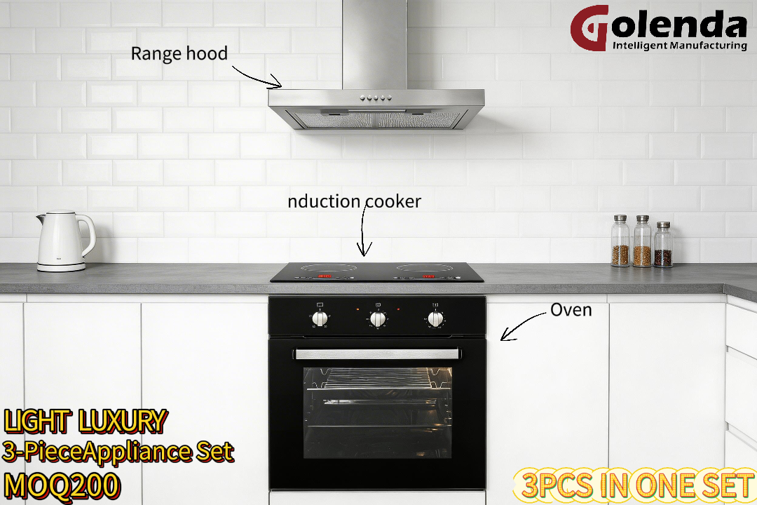 The most cost-effective kitchen appliance trio Lnduciton Cooktop Built-in Oven Range Hood
